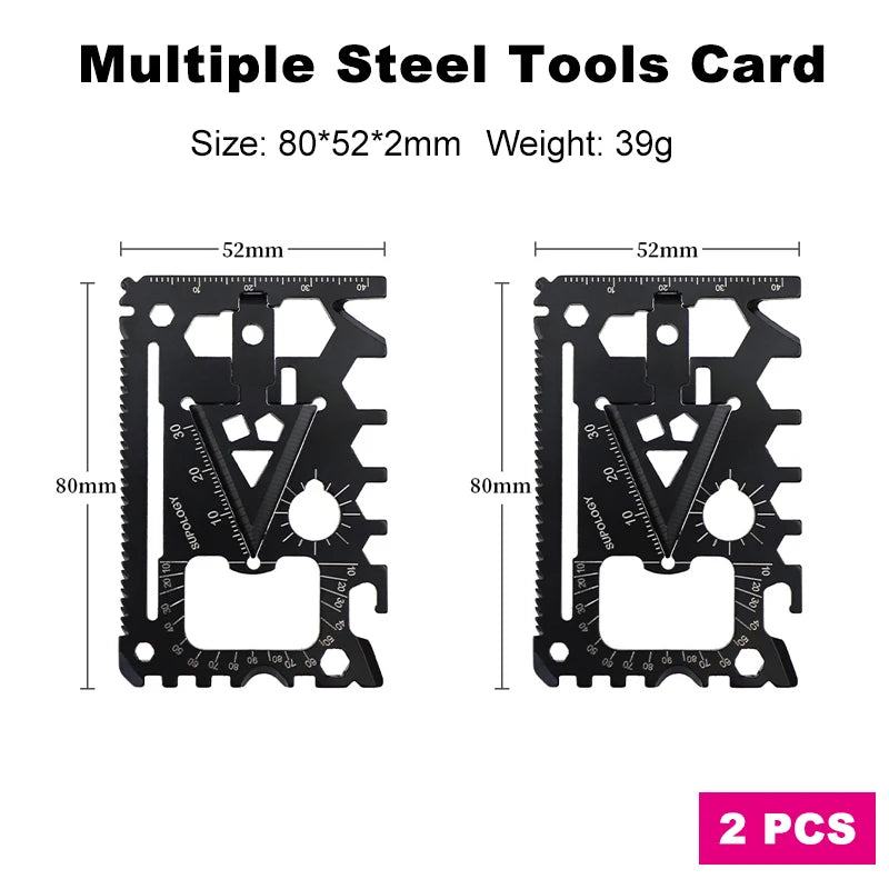 18-in-1 Stainless Steel EDC Multi-Tool Card