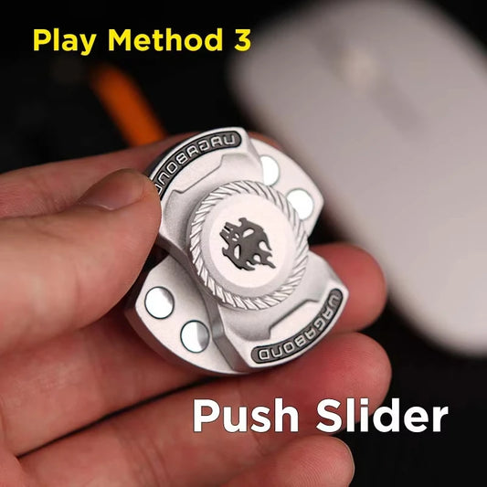 3-in-1 Alloy EDC Fidget Toy – Spinner, Slider & Sound Coin