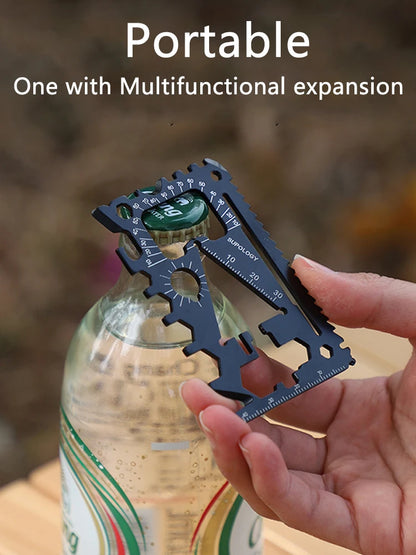 18-in-1 Stainless Steel EDC Multi-Tool Card