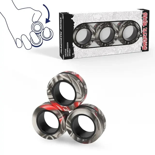 Magnetic Fidget Spinner Rings – Set of 3