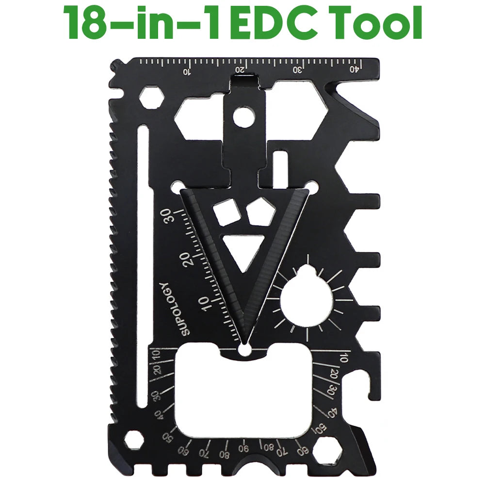 18-in-1 Stainless Steel EDC Multi-Tool Card