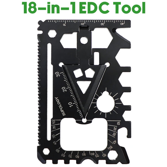 18-in-1 Stainless Steel EDC Multi-Tool Card