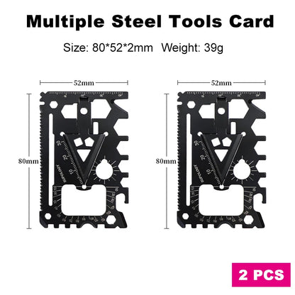 18-in-1 Stainless Steel EDC Multi-Tool Card