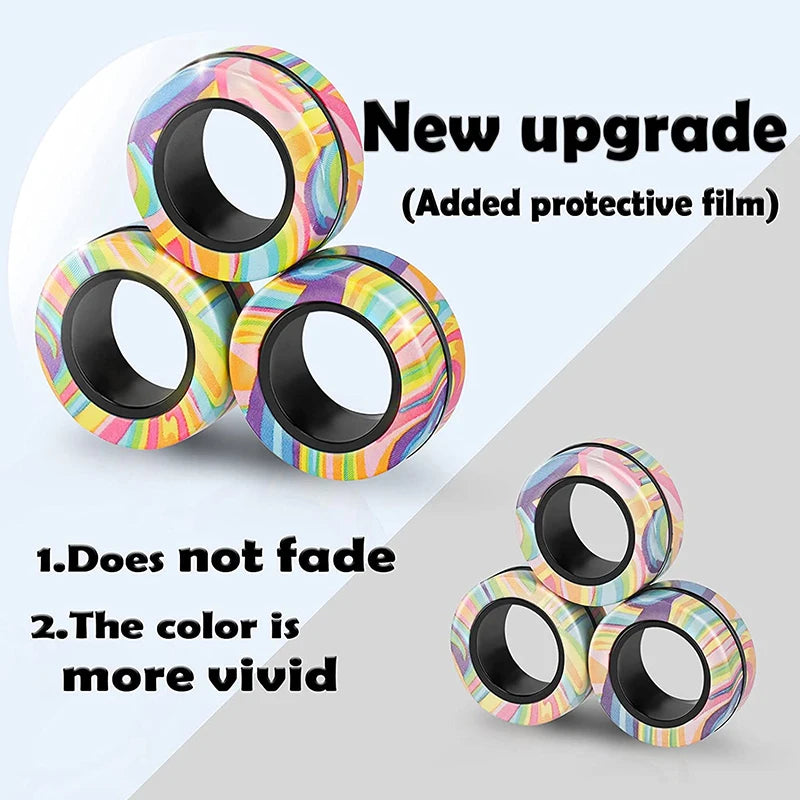 Magnetic Fidget Spinner Rings – Set of 3